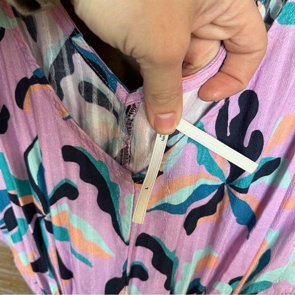 Anthropologie Maeve Cut Out Botanical Maxi Dress Floral Boho Beachy Womens L - Picture 6 of 7